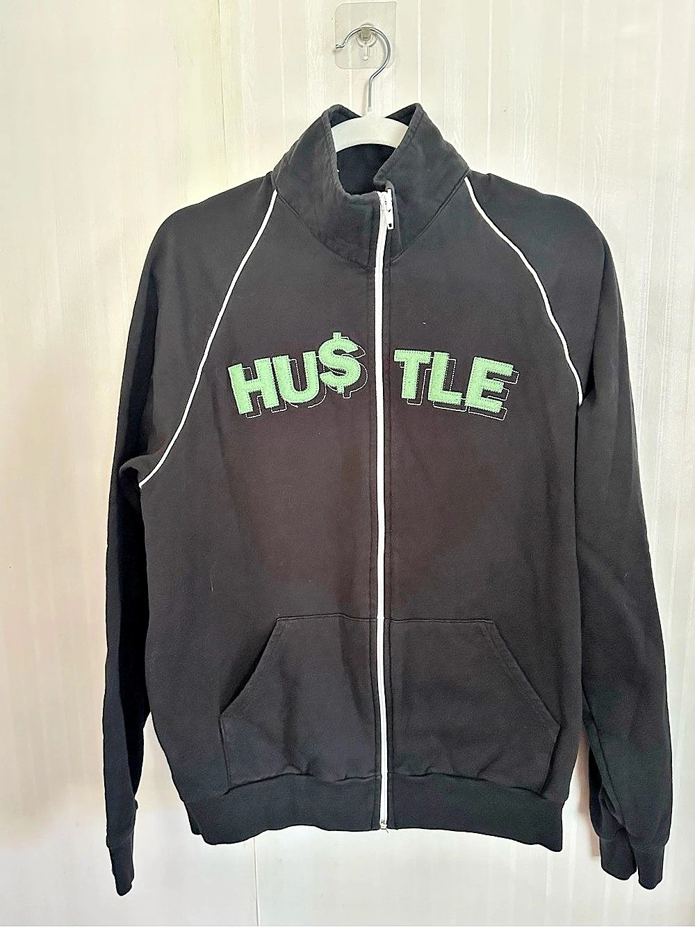 AMC HU$TLE TV Series Merch Black Zip Track Jacket Style